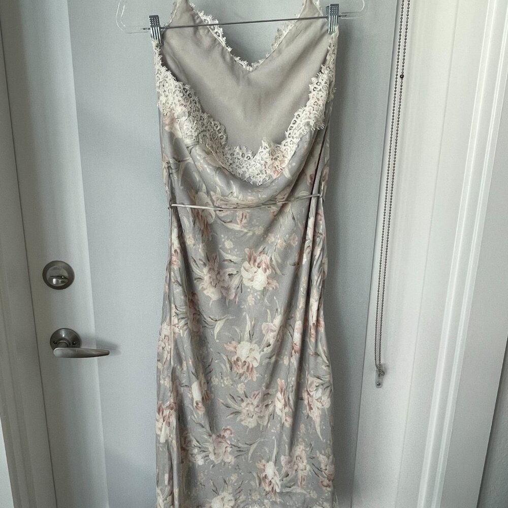Zimmermann Floral Lace Trim Halter Slip Dress - Size 3 - Picture 2 of 6
